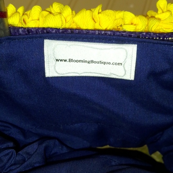 New with tags, Floral Woven Tote Straw Purse Handbag - Picture 6 of 7